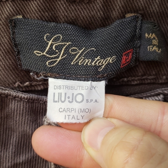 Liu Jo  Brown Denim embellished jeans 26 - Picture 5 of 13